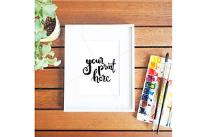 Styled flat lay frame mockup 5