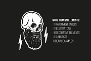 Old School Biker Badges and Elements, an Object Graphic by danielcomerci (Thumbnail 2 of 4)