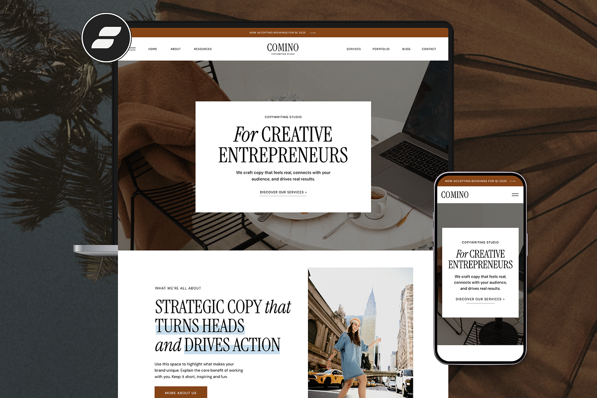 Showit Website Template | Comino, a Websites & App Template by Designorina (Photo 1 of 8)