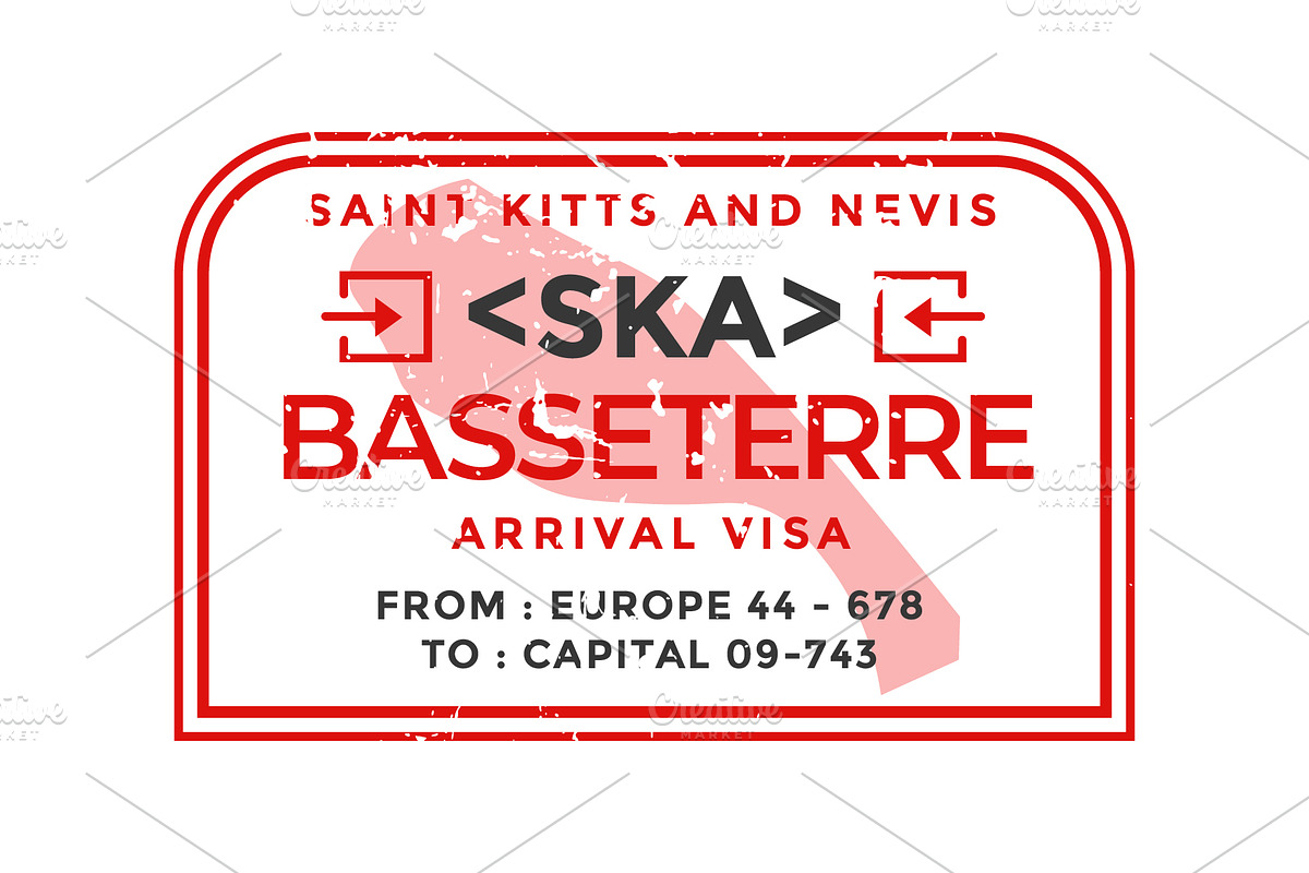 Passport Stamps & Travel Visa Signs, a Transportation Illustration by Kaushal Jangid (Photo 10 of 28)