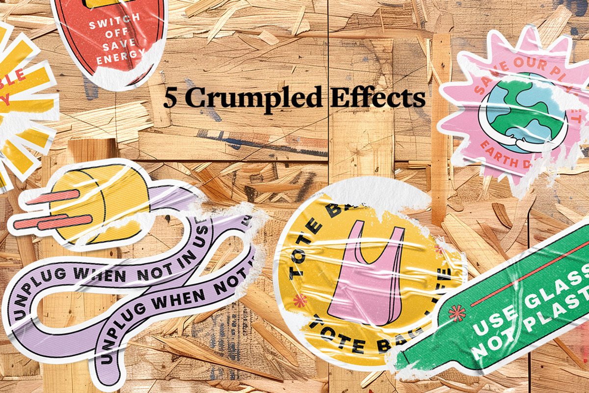 Sticker Creator Custom Shape Mockups, a Product Mockup by rebrandy (Photo 6 of 15)