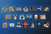 Kids Back to School 3D Icon Pack, an Object 3D Model by Haps Space (Thumbnail 4 of 4)