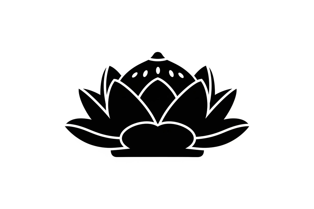 Lotus Flower Silhouette Vector Bundl, an Illustration by Creativeshirt (Photo 26 of 51)