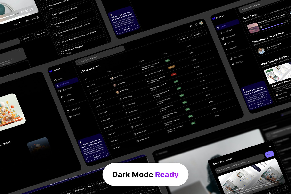 Cursimm - Education Platform, an UI Kit Template by Lumina_ui_ux202 (Photo 4 of 6)