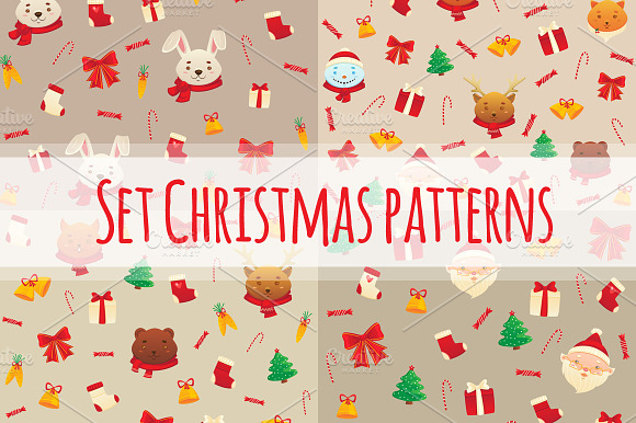 Set Christmas and New year's pattern preview 6