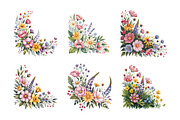Boho Watercolor Floral Clipart Set, a Decorative Illustration by ForhadGFX (Thumbnail 9 of 12)