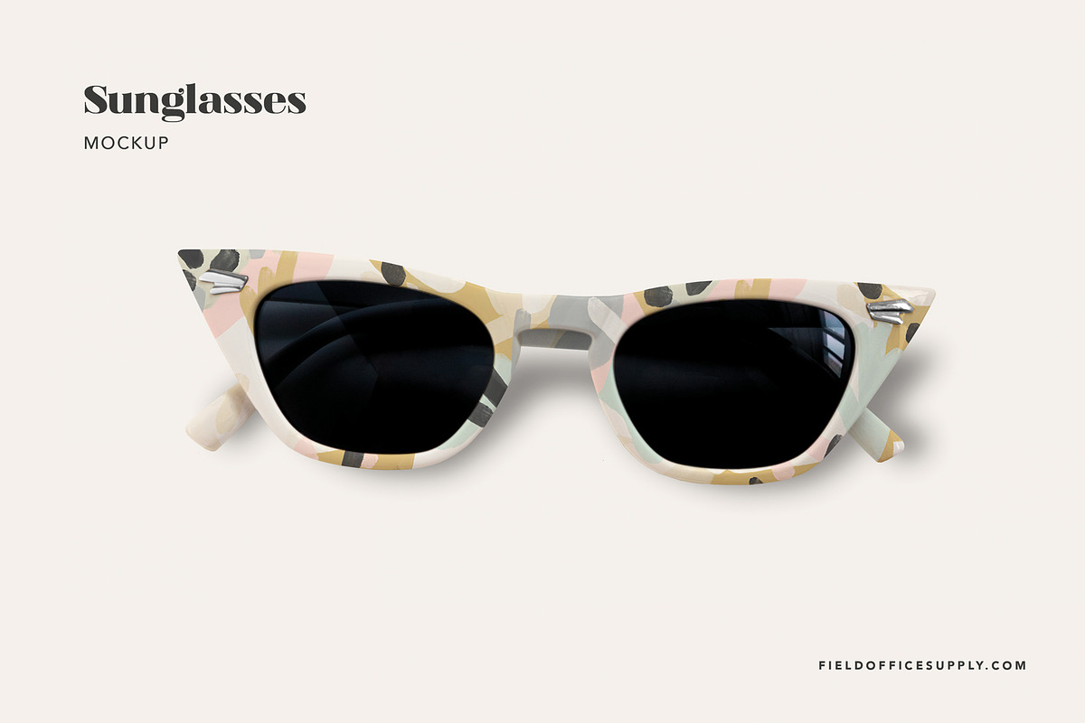 Sunglasses Mockup, a Merchandise Mockup by Field Office (Photo 1 of 3)