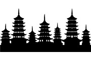 Pagoda Temple Silhouette, an Object Graphic by Designer_Momina (Thumbnail 6 of 20)