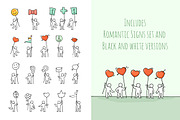 Cartoon People with Symbols, an Object Graphic by Sapunkele (Thumbnail 2 of 3)