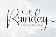 Rainday | Script Font, a Handwritten Font by Scratchones (Thumbnail 1 of 9)