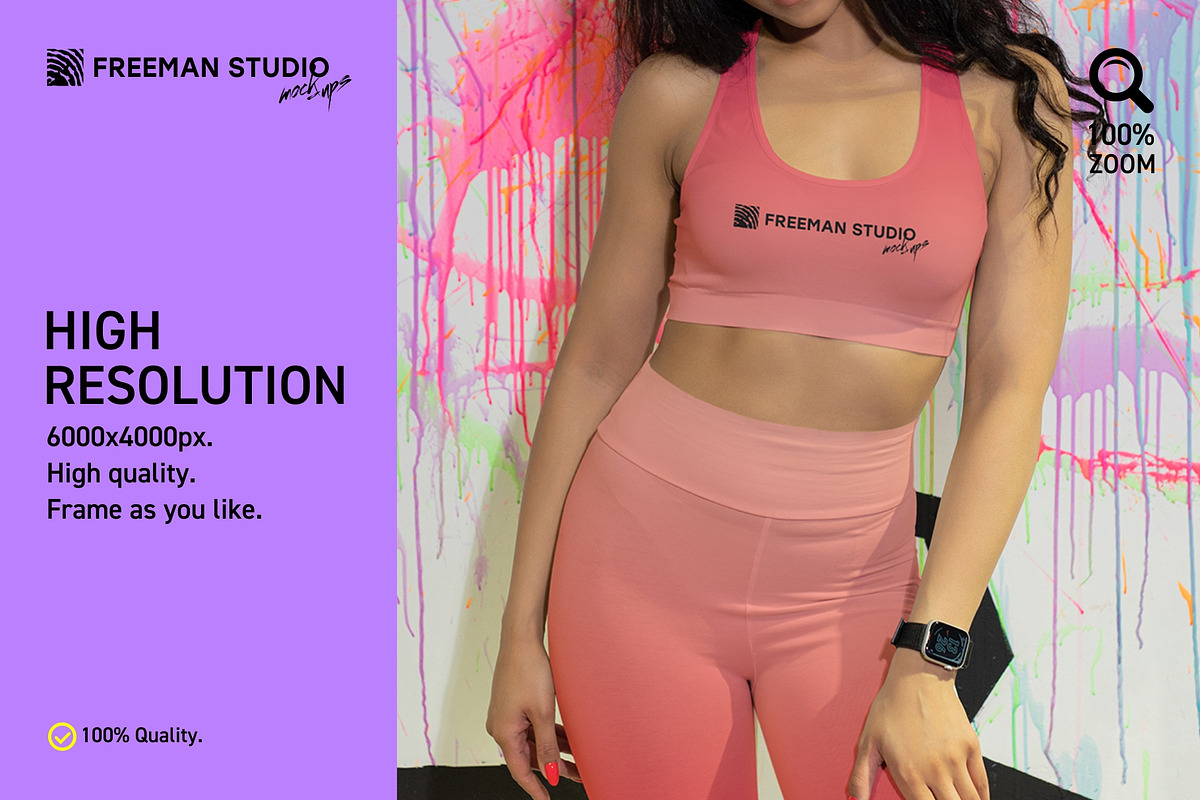 Leggings and Tank-Top Mockup, a Bottom Mockup by Freeman Studio (Photo 5 of 16)