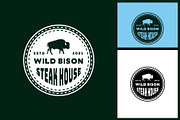 Bison Bull Steak House Stamp Logo, a Branding & Logo Template by Atlantis X Nurman Arbai (Thumbnail 2 of 2)
