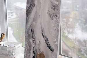 Abstract canvas home studio painting light window, a Background Photo by Photo Drive Studio