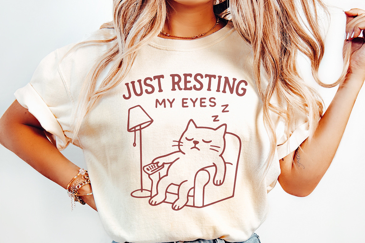 Just Resting My Eyes Cat PNG, Funny, an Illustration by SharpMarketplace (Photo 3 of 9)