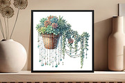 Cactus and Succulents Watercolor Cli, an Illustration by DreamCafeArt (Thumbnail 3 of 5)
