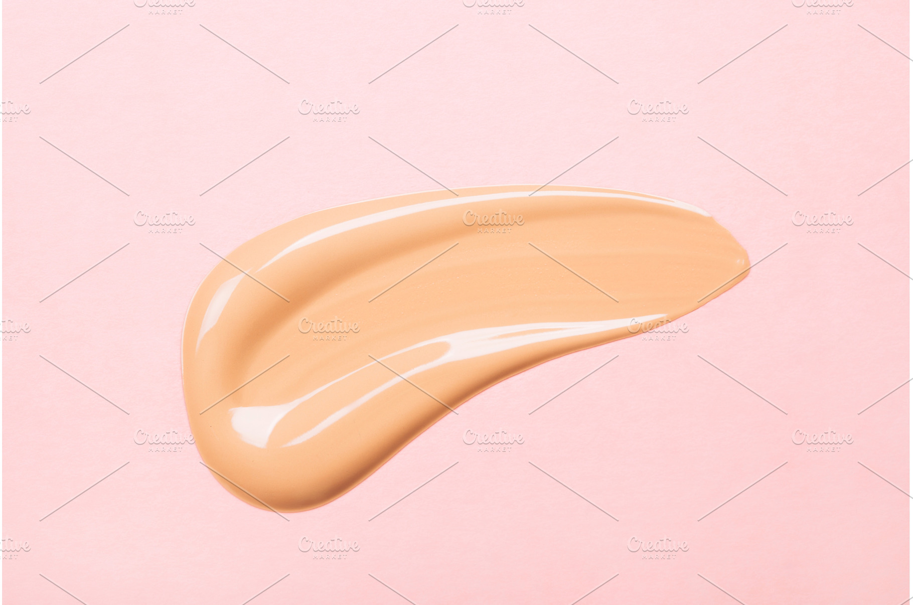 Smear of foundation on pink, a Beauty & Fashion Photo by Anna Efetova