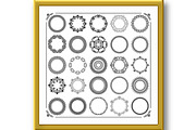 Vintage Set of Vector Round Elements, a Pattern Graphic by FineArtStudio (Thumbnail 2 of 3)