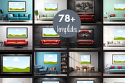 Horizontal Wall Art Canva Mockups, a Merchandise Mockup by LA Design (Thumbnail 3 of 10)