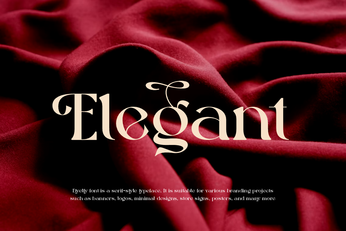 Etyelfy - Luxury Elegant Font, a Serif Font by QR Design Studio (Photo 3 of 14)