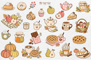 Cozy Autumn Vector Clipart Kit, a Seasonal Illustration by Watercolor dreams (Thumbnail 3 of 4)