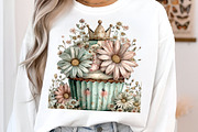 Whimsical spring cupcake clipart, an Illustration by SinaCreation (Thumbnail 8 of 11)