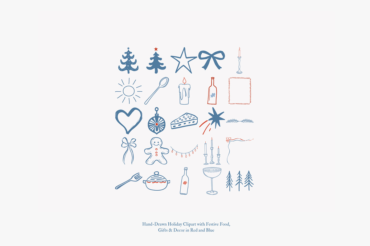 cozy christmas holiday doodle set, a Decorative Illustration by Patishop Art (Photo 6 of 10)