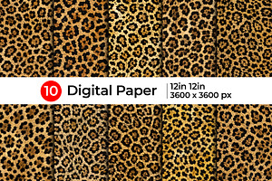 Realistic Leopard Print Fur Texture