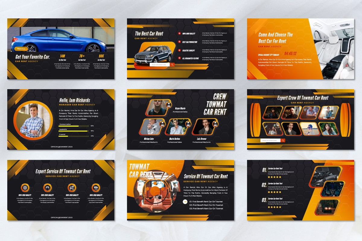 Towmat - Car Rent Googleslide, a Presentation Template by Dhabee (Photo 3 of 8)