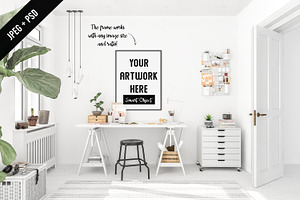 Home Office Workspace Mockup