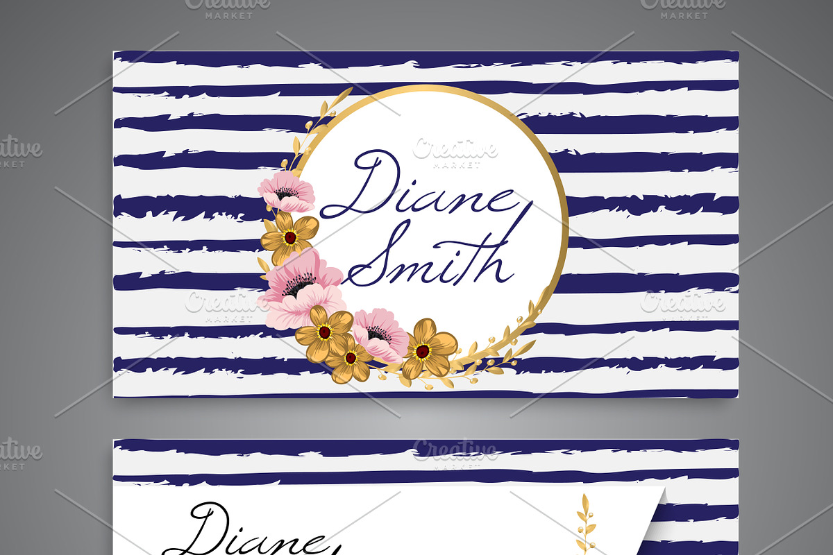 Business card template, a Business Card Template by Doodle_flower
