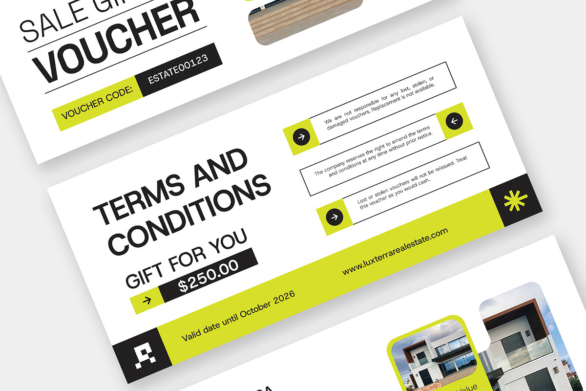 Luxterra Estate - Gift Voucher, a Print Template by Esensifiksi.studio (Photo 3 of 3)