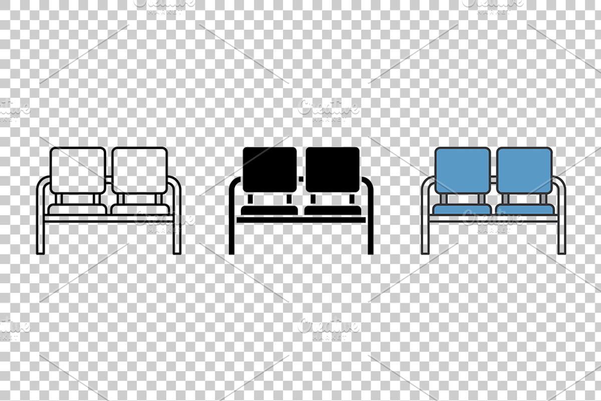 Two Seat Bench Vector Set, an Object Graphic by Artonix (Photo 3 of 3)