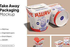 Food Box Mockup Multi Views, a Packaging Mockup by graphicsauce