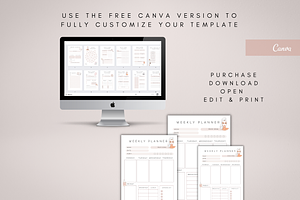 Digital Canva Weekly Planner Page