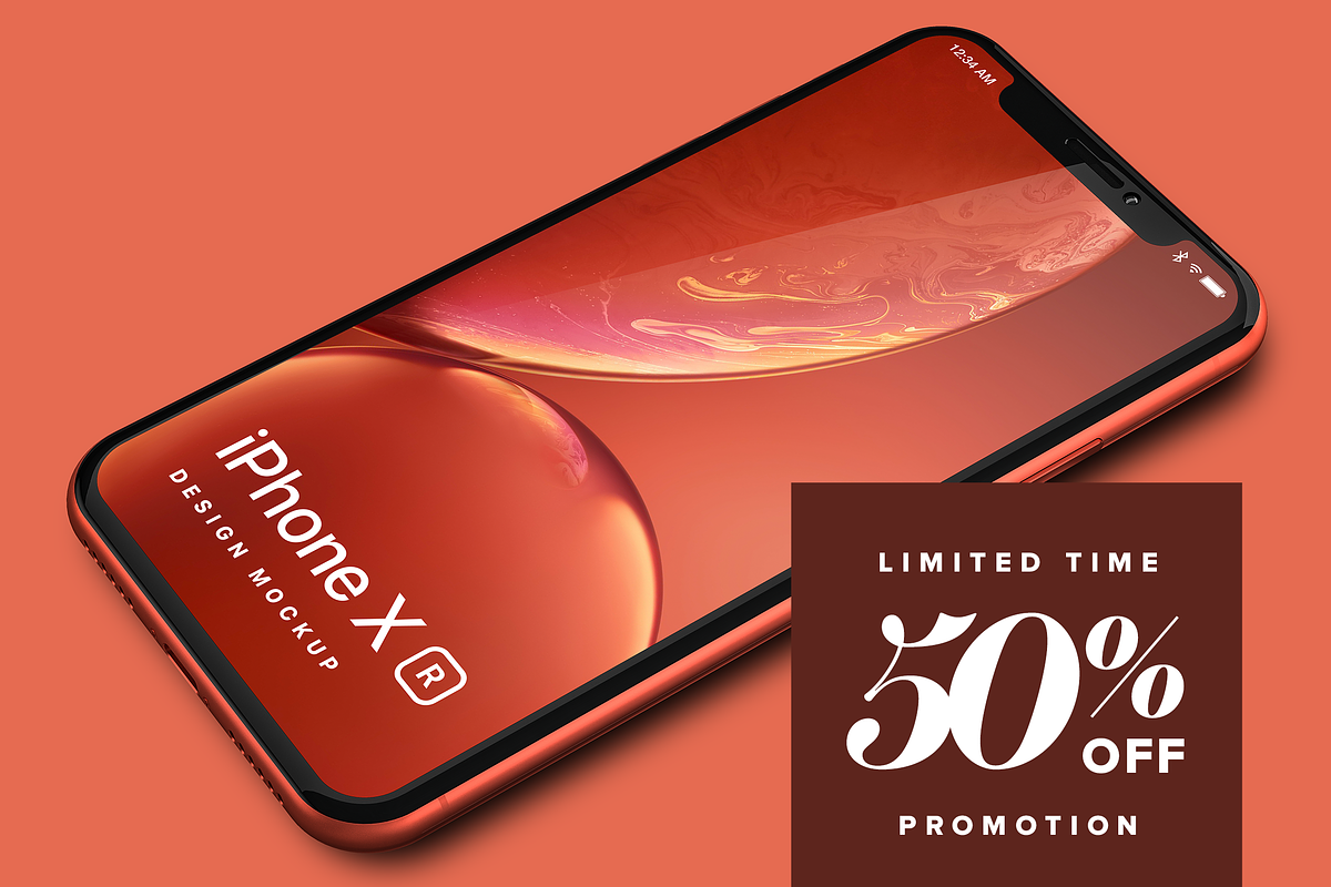 iPhone XR Design Mockup, an iPhone Mockup by illustrated (Photo 1 of 8)