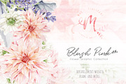 BlushPink Watercolor Floral Clipart, an Illustration by May • SHO (Thumbnail 14 of 15)