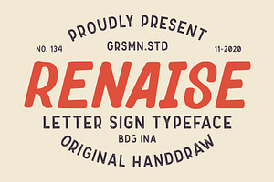 Renaise - Letter Sign Typeface