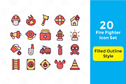 20 FireFighter Icon With 3 Styles, a Duotone Icon by Rudez Studio (Thumbnail 4 of 4)