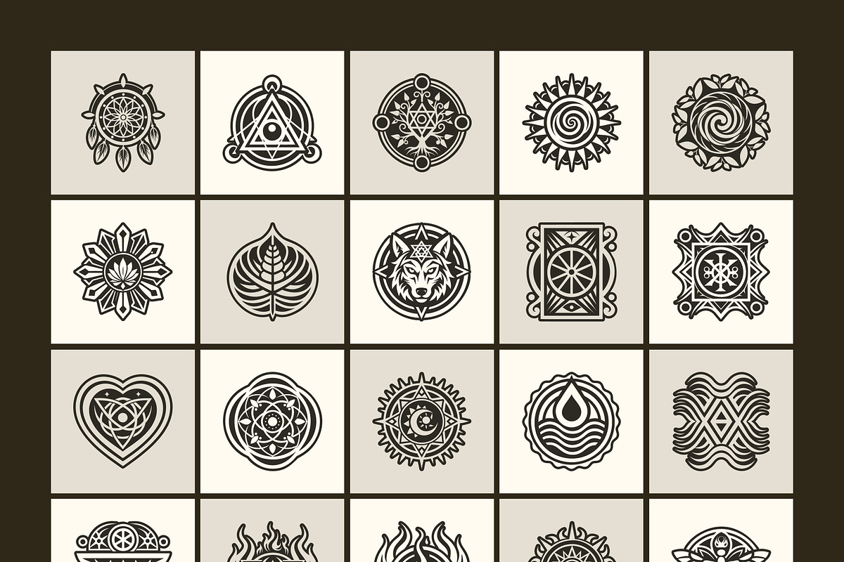 1500 Tattoo Symbols Icons, a Solid Icon by Creative Stall (Photo 18 of 19)