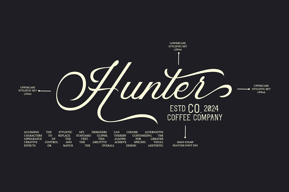 Yearlong Vintage Typeface, a Script Font by Arendxstudio (Photo 2 of 13)