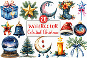Celestial Christmas Clipart, an Illustration by Craft Nest (Thumbnail 1 of 6)