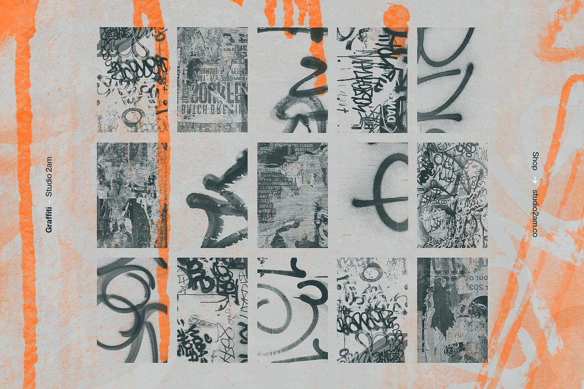 Graffiti - 75 Grunge Spray Textures, a Texture Graphic by Studio 2am (Photo 7 of 8)