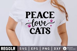 Peace Love Cats SVG