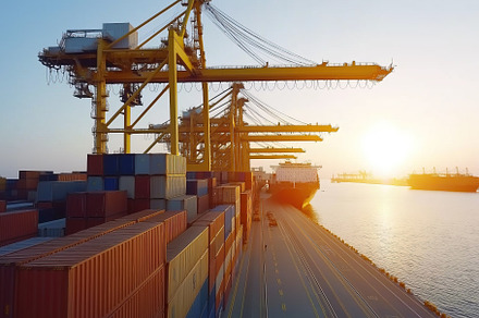 Longshoremen strike impacts operations at major port., a Transportation Photo by OSORIOartist