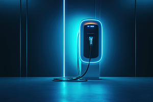 Electric vehicle charging station, a Photo by Pavel_design