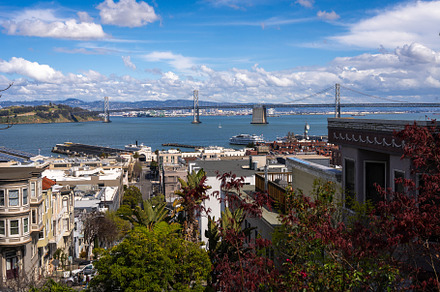 Panoramic view of San Francisco Bay and downtown skyline, USA, an Architecture Photo by GoodGoods