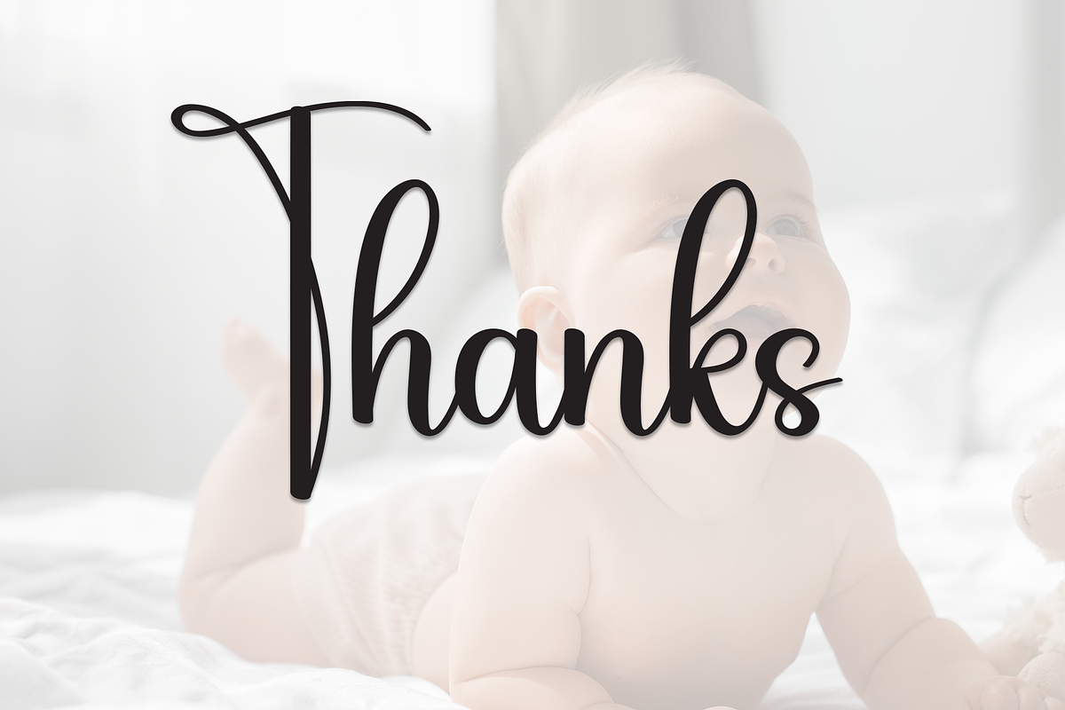 Baby | Script Font, a Handwritten Font by Scratchones (Photo 9 of 9)