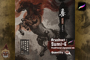 Sumi-E 98 Traditional Japanese Brush, a Brush Add-On by AnuchitTATTOO (Thumbnail 1 of 11)