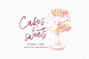 Cakes and sweets illustrations, a Decorative Illustration by Ann Astro (Thumbnail 2 of 17)