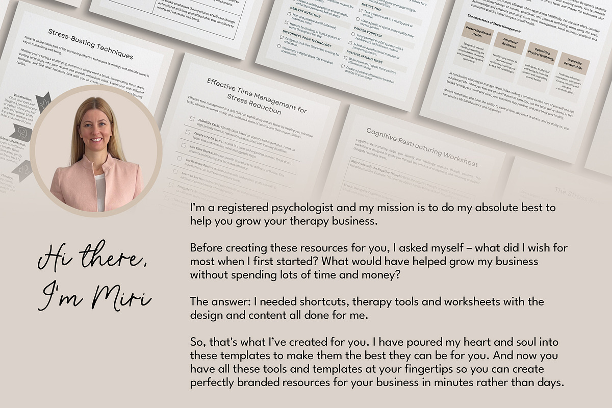 Coping With Stress Canva Templates, a Design Template by Miri Campbell (Photo 9 of 9)